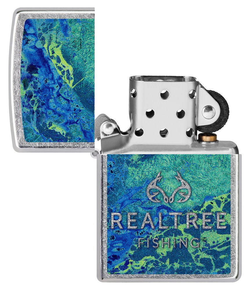 Realtree® Blue and Green Camo Street Chrome™ Windproof Lighter