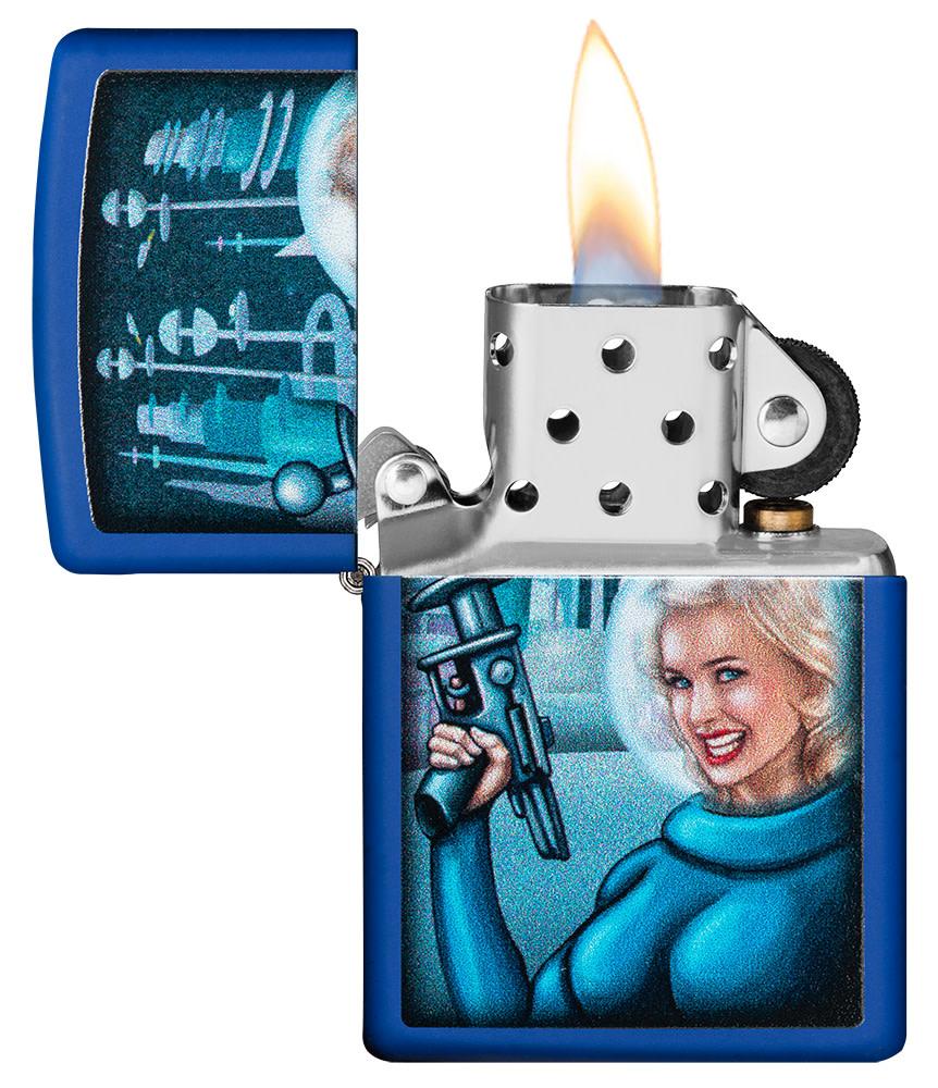Retro Futuristic Royal Blue Matte Windproof Lighter – Zippo USA
