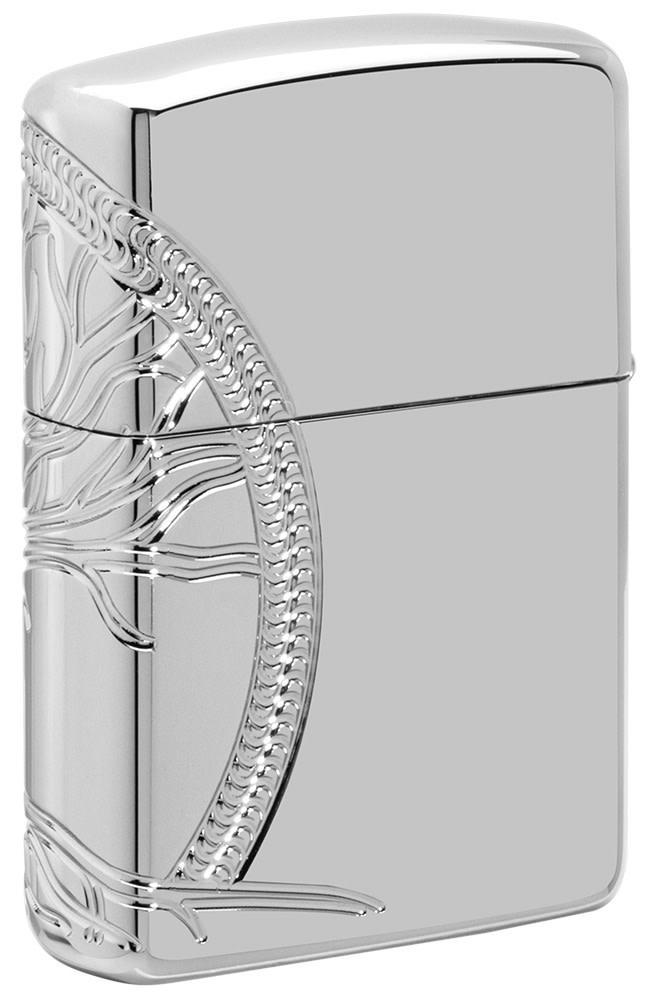 Armor® High Polish Sterling Silver Tree of Life Windproof Lighter