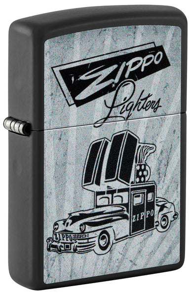 Zippo Car Design Black Matte Windproof Lighter | Zippo USA