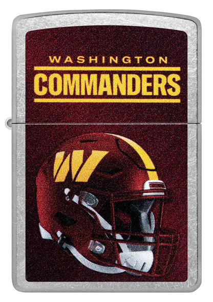 Front shot of NFL Washington Commanders Helmet Street Chrome Windproof Lighter.