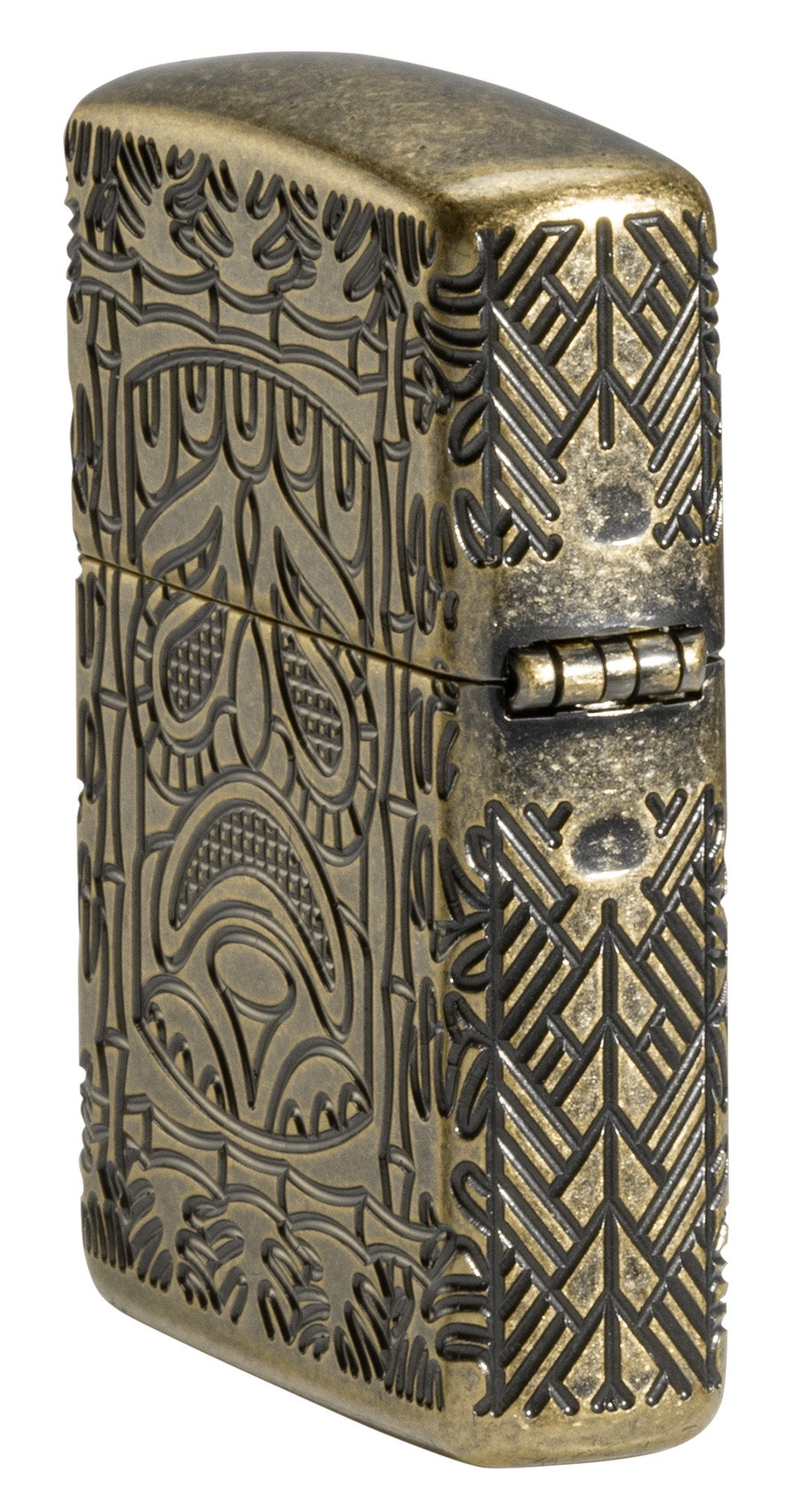 Engraved Antique Brass Official good Zippo Windproof Lighter