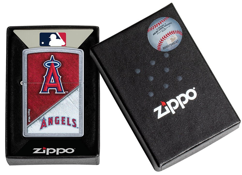 MLB® Los Angeles Angels™ Street Chrome™ Windproof Lighter in its packaging.