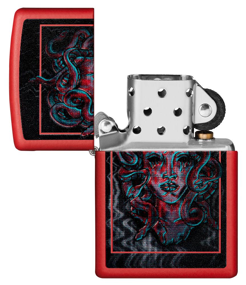 Medusa Design Red Matte Windproof Lighter – Zippo USA