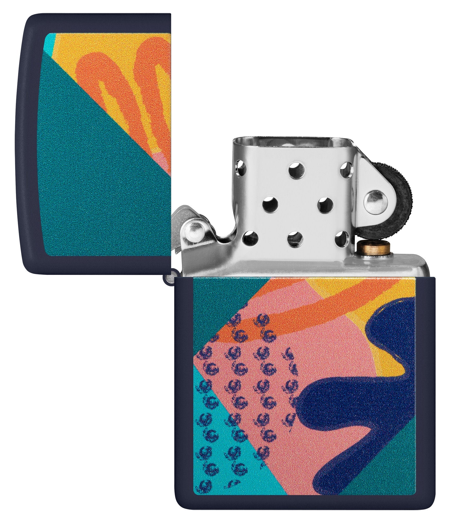 zippo ナチュラル2　ナンバー0 Zippo Retro Pattern Design Navy Matte Windproof Lighter
