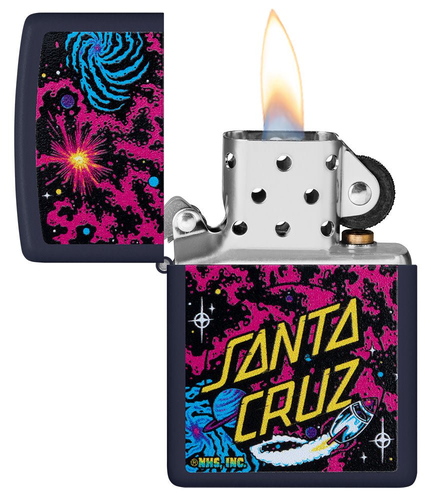 Zippo Windproof Lighter Santa Cruz Hallmarks Design online Hand White Matte Finish