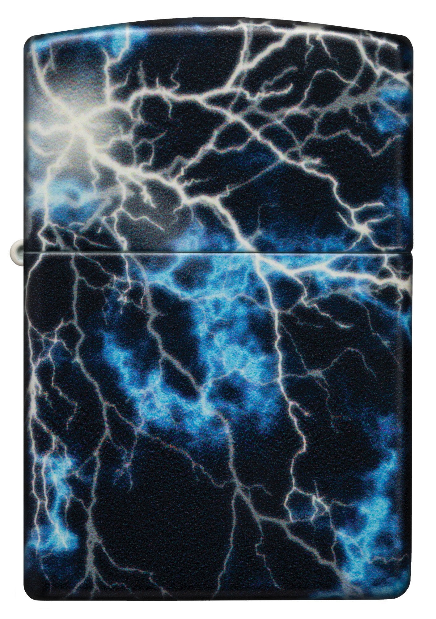 Front view of Zippo Lightning Design Glow in the Dark 540 Color Windproof Lighter.