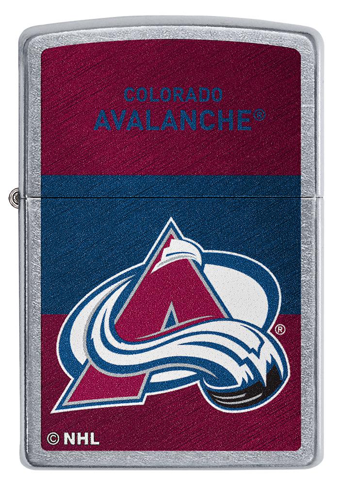 Front of NHL® Colorado Avalanche Street Chrome™ Windproof Lighter