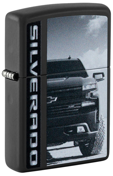 Zippo Custom Lighter - Black Ice Chevrolet Logo American Flag Car Truck 