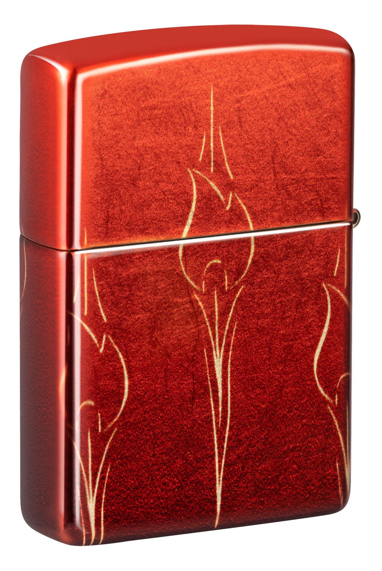 Back shot of Ombre Zippo Flames 540 Fusion Windproof Lighter standing at a 3/4 angle.