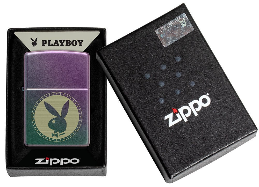 Zippo Playboy Engraved Rabbit Head Iridescent Windproof Lighter – Zippo USA