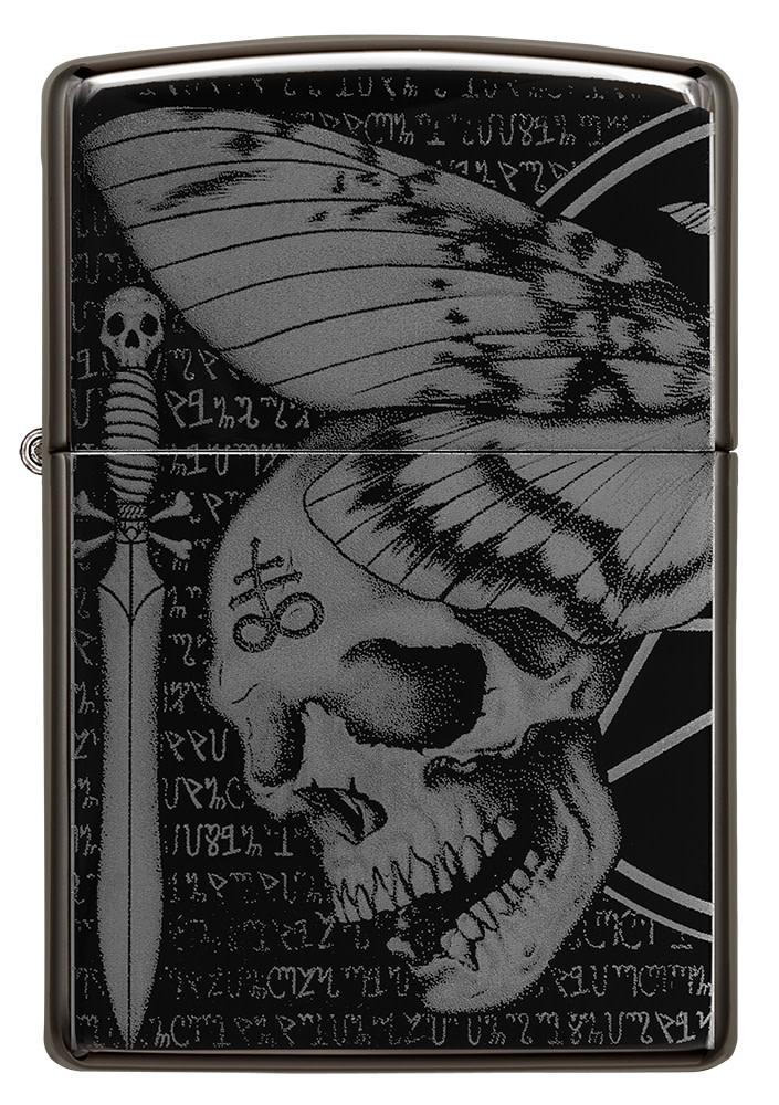 Outlet New Zippo Doom Raised Skull Windproof Pocket Lighter