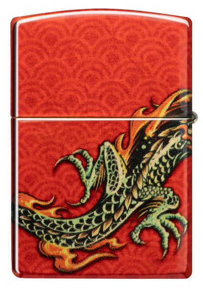 Back shot of Zippo Dragon Design 540 Fusion Windproof Lighter.