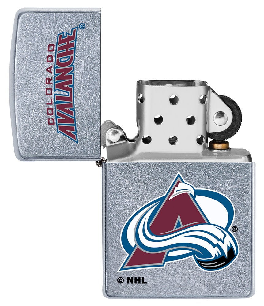 Colorado Avalanche® Logo Design Street Chrome Windproof Lighter