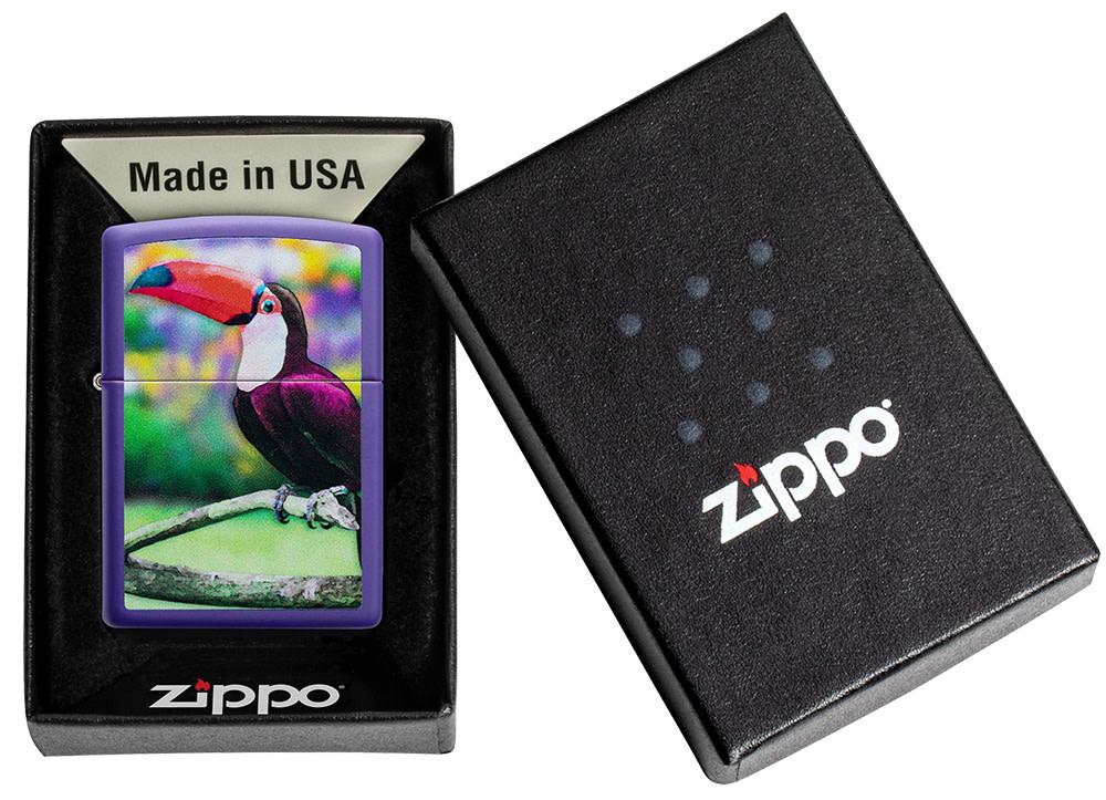 Toucan Design Purple Matte Windproof Lighter – Zippo USA