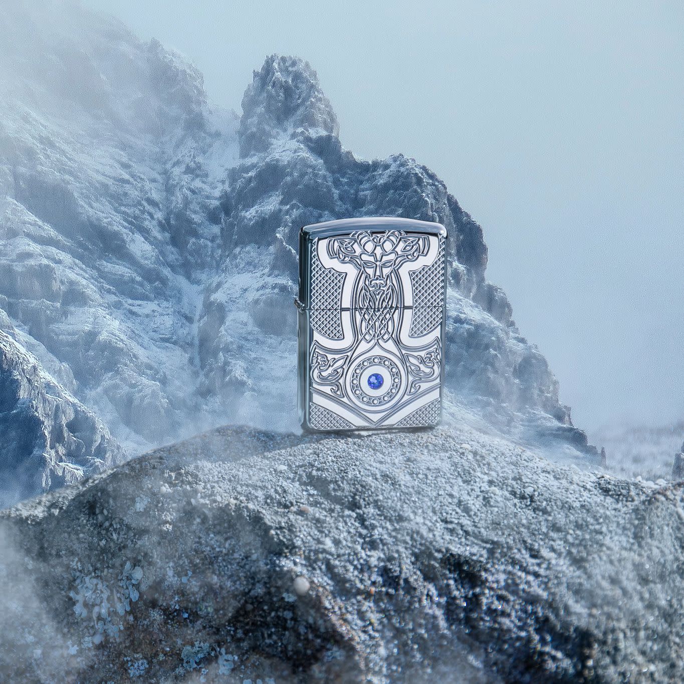 Lifestyle image of Medieval lighter in the mountains