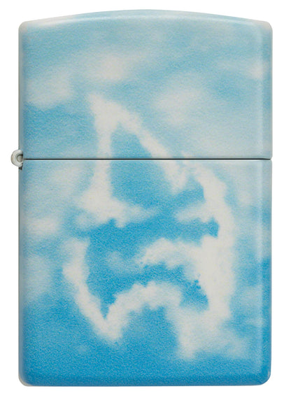 Back shot of Cloudy Sky Design 540 Color Windproof Lighter.