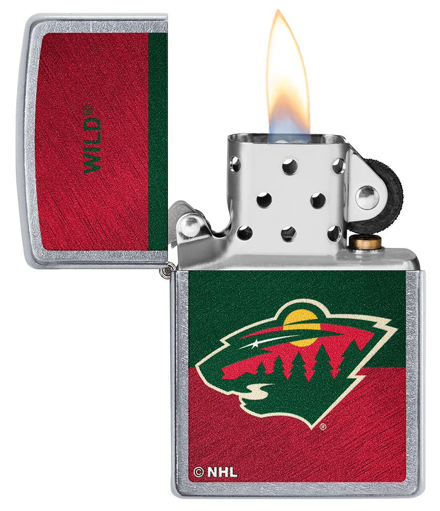 Minnesota Wild® Icon Design Street Chrome Windproof Lighter