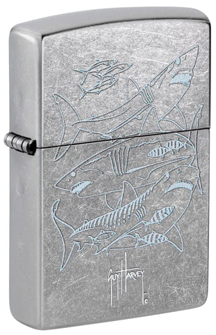 Zippo Lighter - Personalized Message Engraved on Backside Nautical Symbol  Windproof Lighter (Shark Nautical #48561)