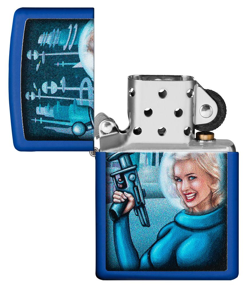 Retro Futuristic Royal Blue Matte Windproof Lighter – Zippo USA