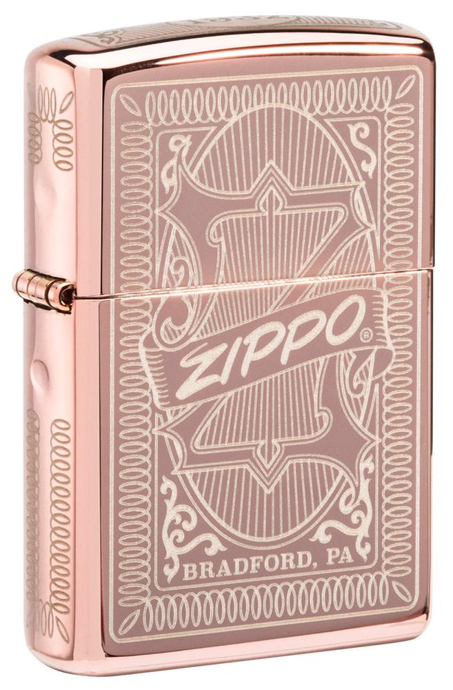 Zippo Lighter - Heart Design - Rose Gold - Riley's 66 LLC