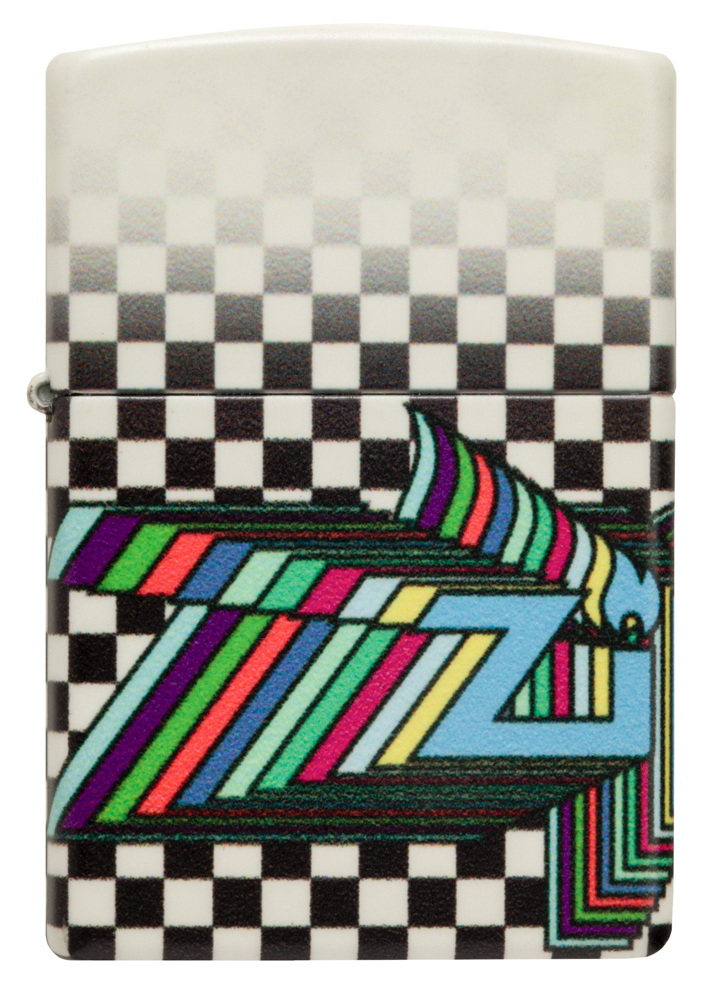 Front shot of Zippo Nostalgia Design 540 Color Glow in the Dark Windproof Lighter.