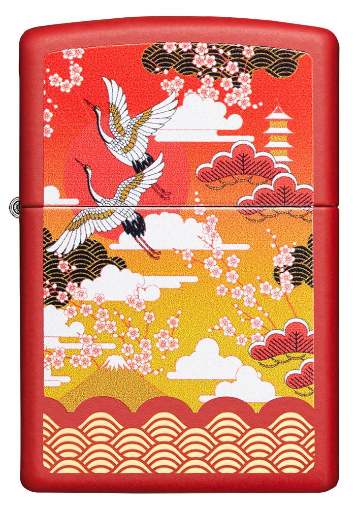 Kimono Design Red Matte Windproof Lighter – Zippo USA