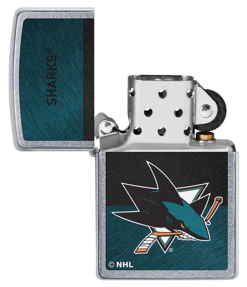 ZIPPO【シャーザク】 San Jose Sharks® Icon Design Street Chrome Windproof Lighter