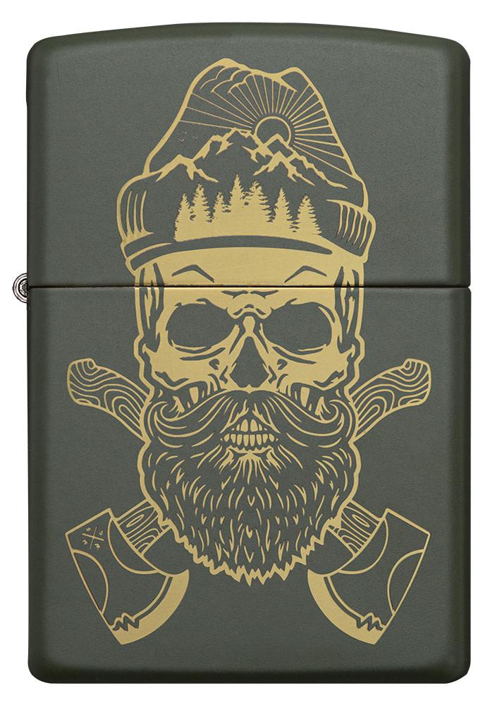 コレクション Zippo OUT DOOR LIGHTER Outdoor Skull Design Green Matte Windproof Lighter – Zippo USA