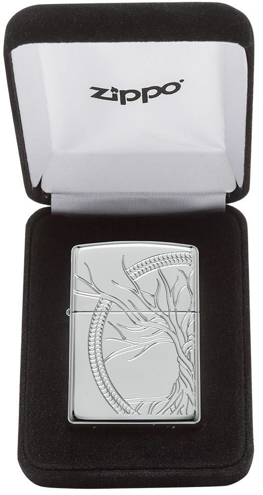 Armor® High Polish Sterling Silver Tree of Life Windproof Lighter