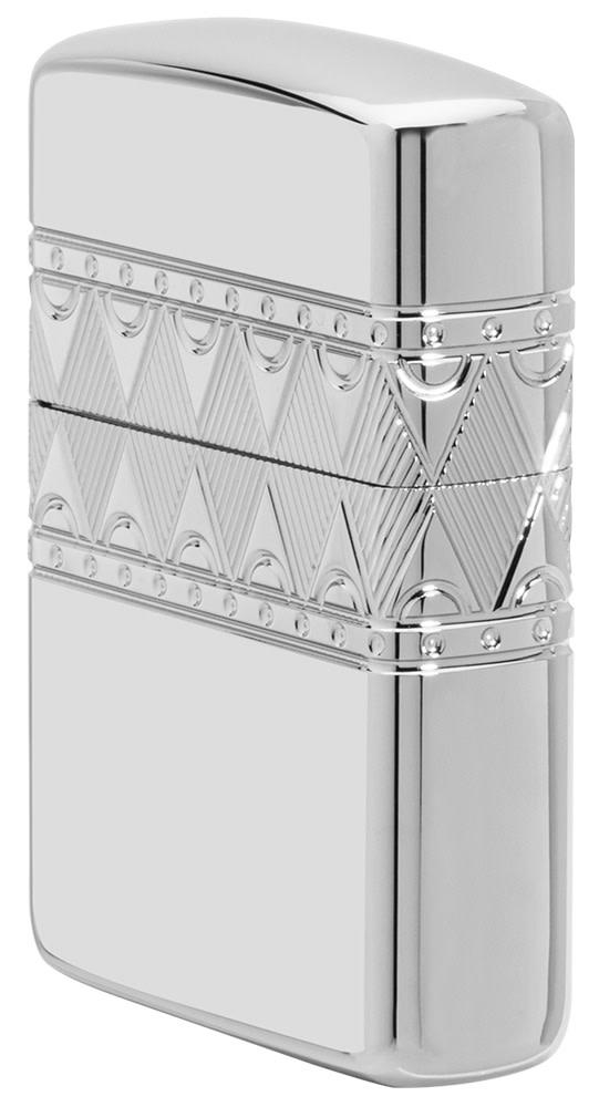 Zippo Geometric Diamond Pattern Armour Lighter