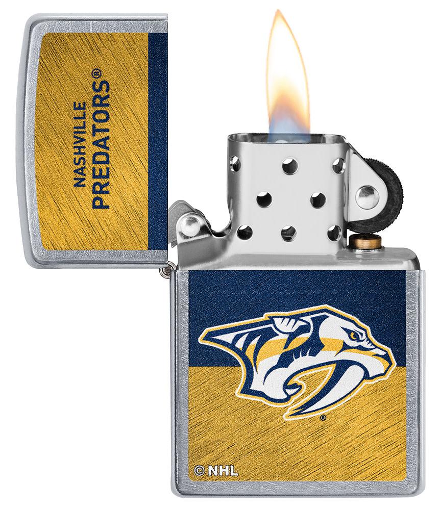Nashville Predators® Icon Design Street Chrome Windproof Lighter