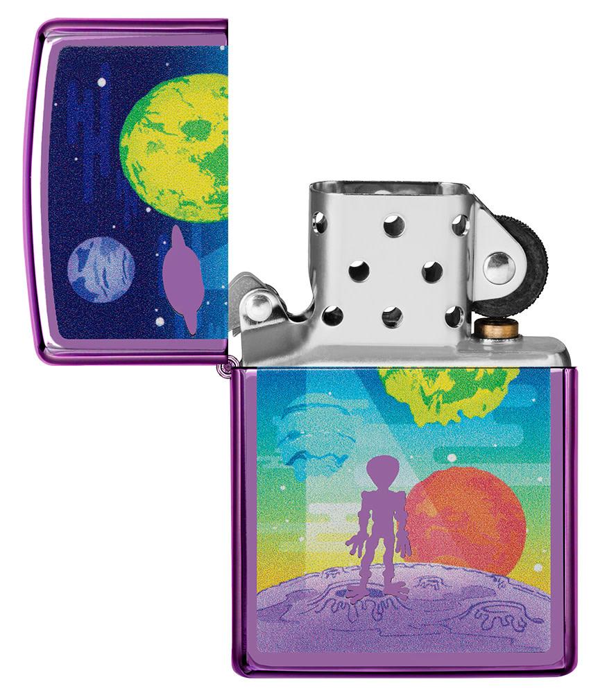 Alien Worlds High Polish Purple Windproof Lighter – Zippo USA