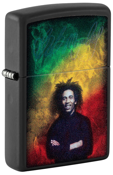 Zippo Black Light Bob Marley Design Black Matte Windproof Lighter