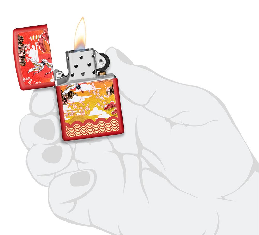 Kimono Design Red Matte Windproof Lighter – Zippo USA