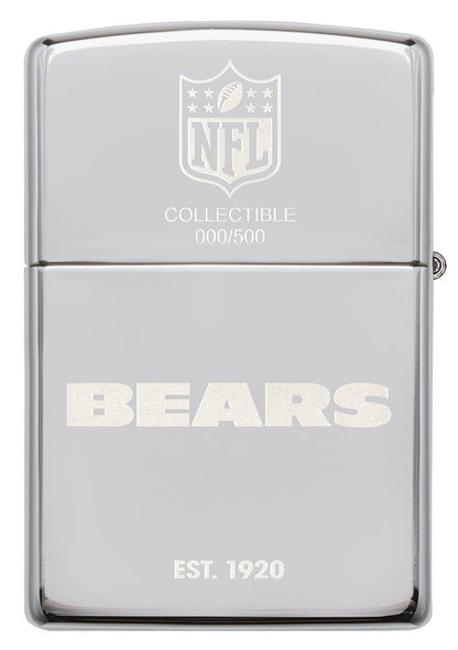 Back of NFL Chicago Bears Deep Carve Collectible Windproof Lighter