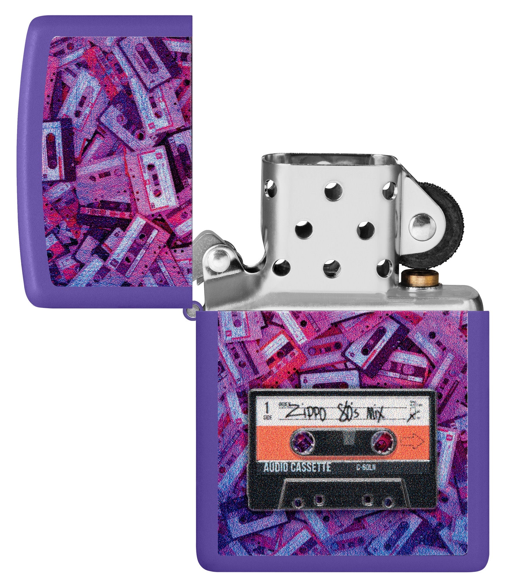 Zippo Cassette Tape Design Purple Matte Windproof Lighter – Zippo USA