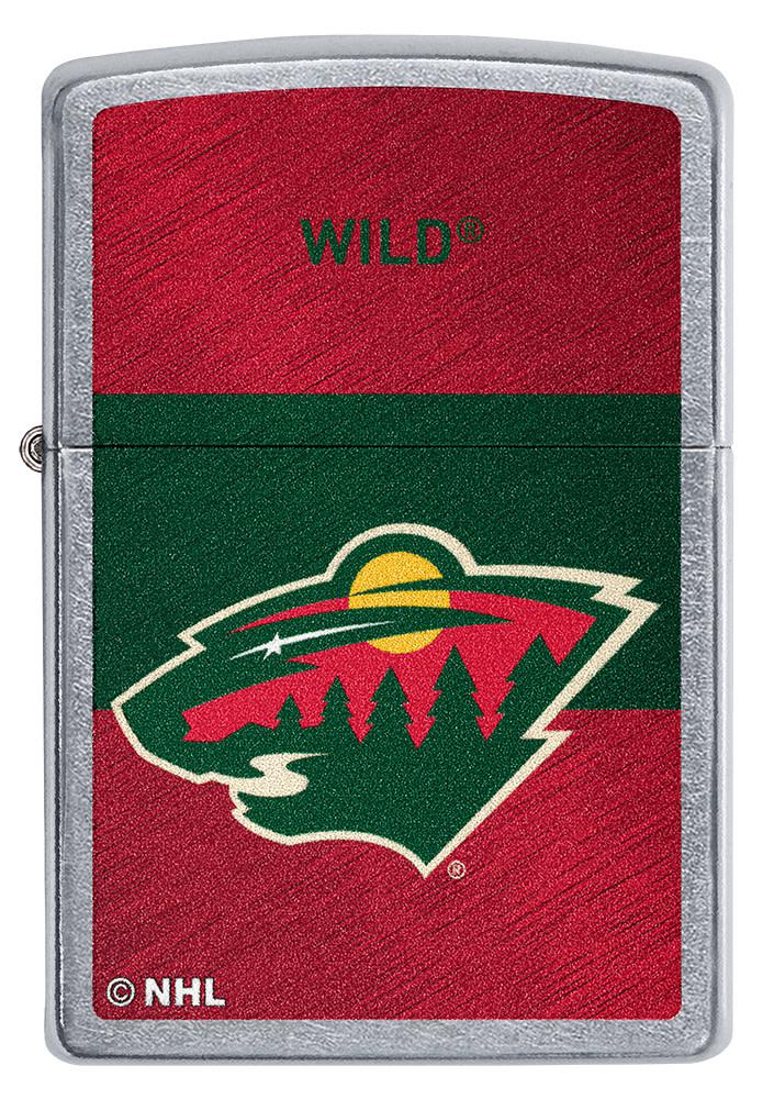 Front of NHL® Minnesota Wild Street Chrome™ Windproof Lighter